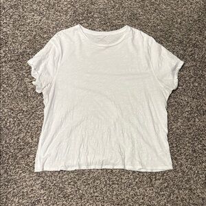 aerie White Short Sleeve Crewneck Tee